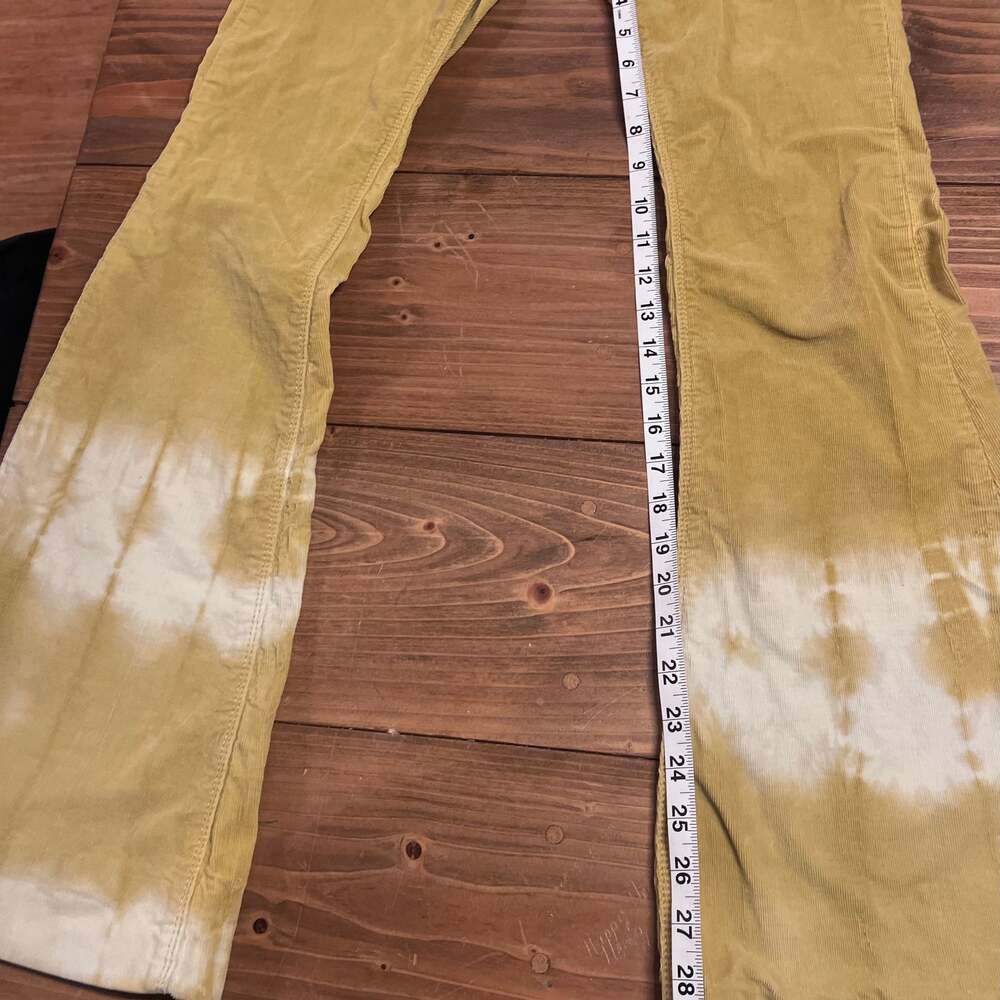 We The Free West Coast Relaxed Flare Corduroy in tye dye gold  27 - Picture 7 of 9
